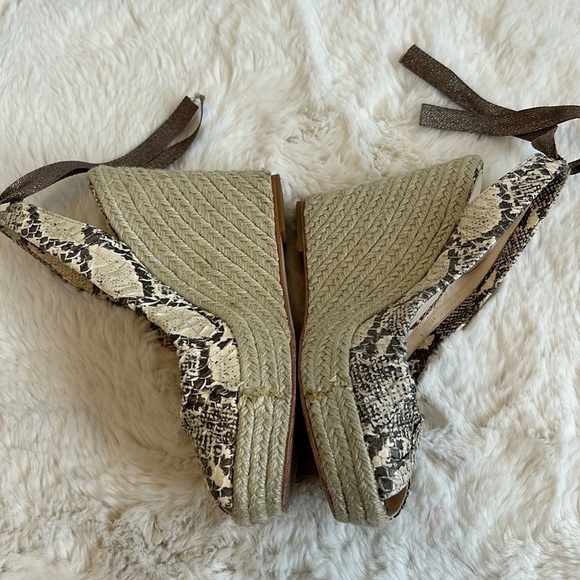 Coach Maritza Snake Espadrille Wedge Sandals - Picture 3 of 10